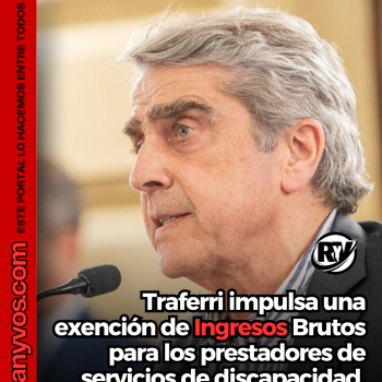 Traferri impulsa una exención de Ingresos Brutos para los prestadores de servicios de discapacidad
